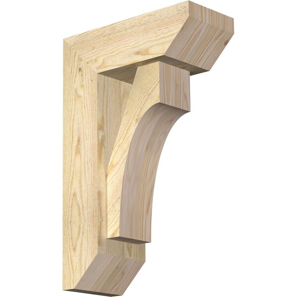 Ekena Millwork Westlake Slat Rough Sawn Bracket w/ Offset Brace, Douglas Fir, 6"W x 14"D x 22"H BKT0604X14X22WTL06RDF - main